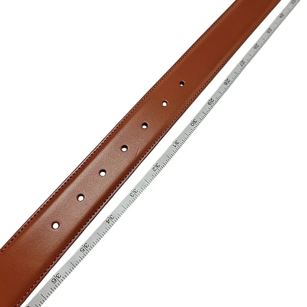 Gelante Orange Leather Belt Women Size S 30-32 NEW w/out Tags G2064 Unisex Men